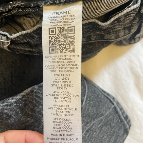 Frame Le High Black Jeans - Picture 3 of 4